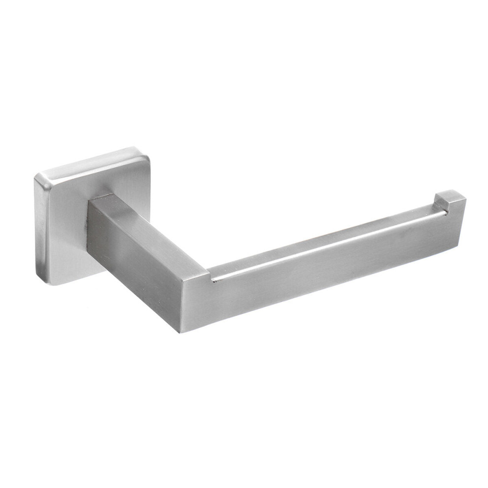 (Silver) Stainless Steel Toilet Paper Holder Storage Shelf Wall Mounted Bathroom Rack