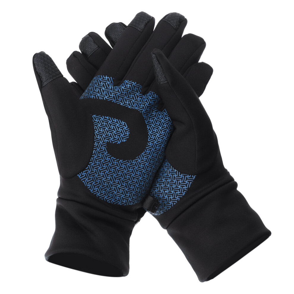 (Blue, M) Warm Thermal Winter Gloves Cycling Ski Snow Waterproof Anti-slip Bike Glove