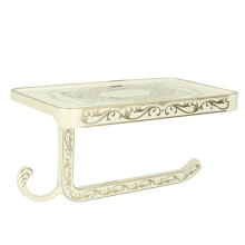(White) Roll Stand Wall Mounted 4 Colors Vintage Bathroom Toilet Paper Holder Tissue Wall Mounted