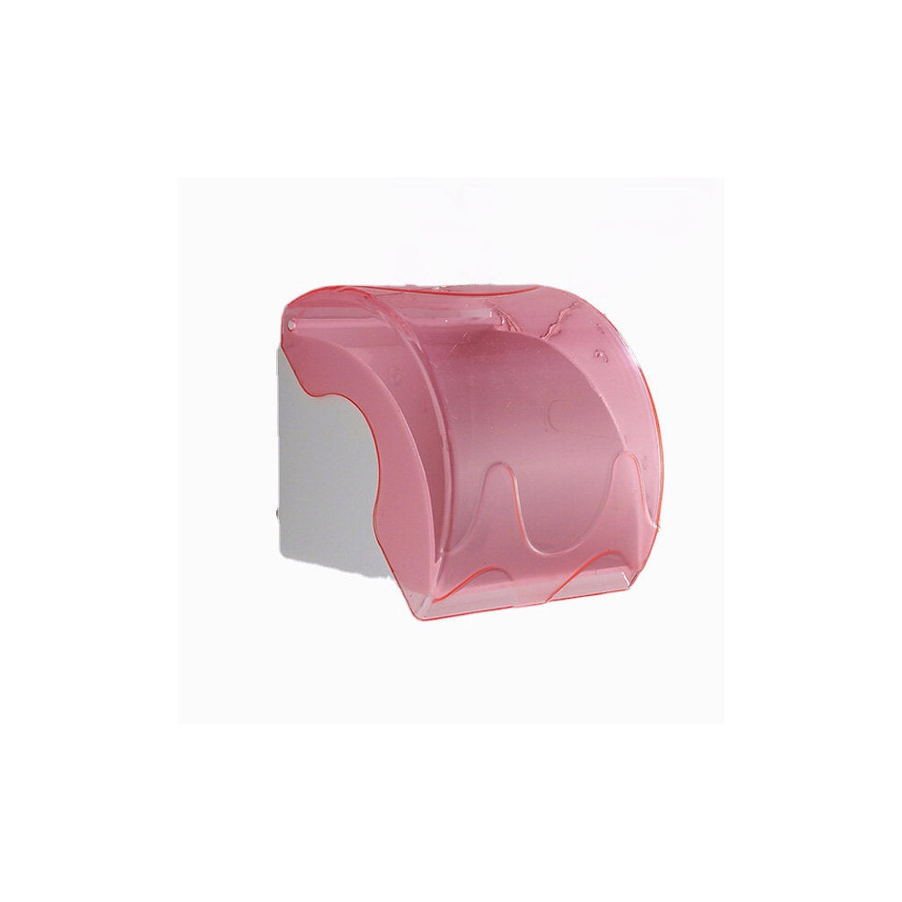 (Pink) Wall Mounted Waterproof Paper Holder Bathroom Paper Roll Holder