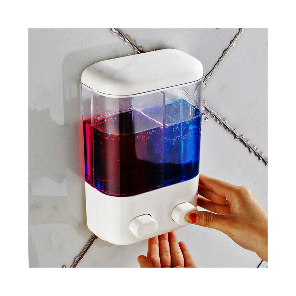 Bathroom Wall Mounted Manual Soap Dispenser Liquid Foam Lotion Shampoo Shower Gel Bottle