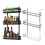 (Black) Kitchen Refrigerator Storage Rack Refrigerator Side Hanger Rack Holder Shelf Guardrail 6