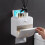 (White) Waterproof Wall-mounted Tissue Box Multi-function Storage Toilet Paper Shelf Holder Bathroom Accessories 3