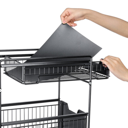 (White, L) Bathroom Storage Rack Fridge Side Shelf 2 Layer Removable Kitchen Bathroom Organizer Shelf Gap Holder 2