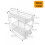 (White, L) Bathroom Storage Rack Fridge Side Shelf 2 Layer Removable Kitchen Bathroom Organizer Shelf Gap Holder 8