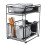(White, L) Bathroom Storage Rack Fridge Side Shelf 2 Layer Removable Kitchen Bathroom Organizer Shelf Gap Holder 7