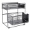 (White, L) Bathroom Storage Rack Fridge Side Shelf 2 Layer Removable Kitchen Bathroom Organizer Shelf Gap Holder 2