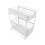 (White, L) Bathroom Storage Rack Fridge Side Shelf 2 Layer Removable Kitchen Bathroom Organizer Shelf Gap Holder 4