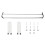Stainless Steel Perforated Towel Rack Double Rod Shelf Strong Bearing 9