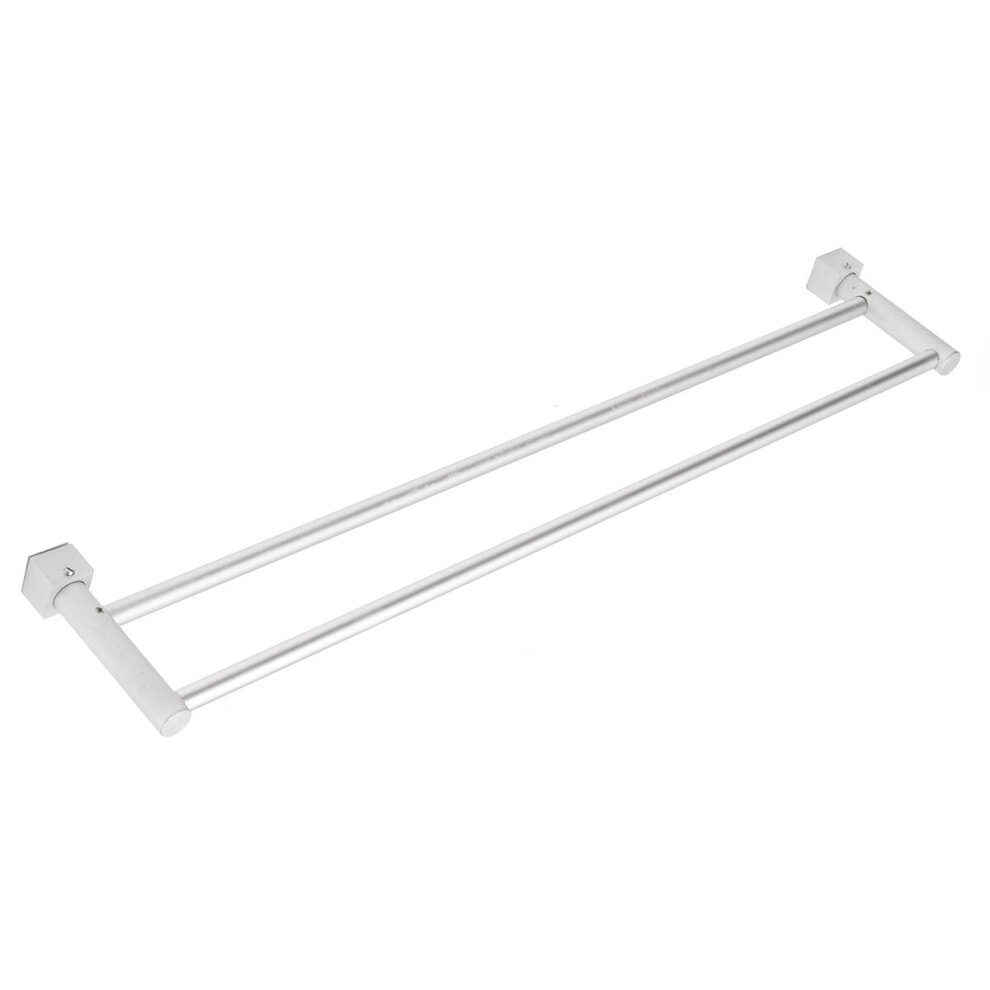 (Double) Aluminum Double Single Shelf Wall Mounted Towel Holder Bathroom Rack