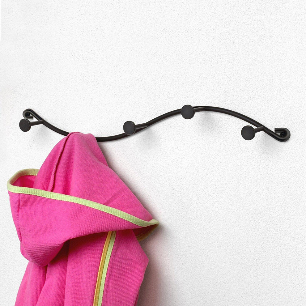 Utility 5 Hooks Single Iron Household Storage Hook Rack Key Coat Towel Wall Hook Rack