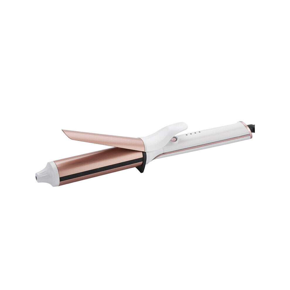 (White) 200V Professional 3 Barrel Curling Iron Wavy Styling Hair Curler Salon Tool
