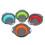 (Red) 2Pcs Set Collapsible Foldable Silicone Drain Colander Fruit Vegetable Strainer Basket 2