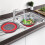 (Red) 2Pcs Set Collapsible Foldable Silicone Drain Colander Fruit Vegetable Strainer Basket 8
