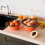 (Red) 2Pcs Set Collapsible Foldable Silicone Drain Colander Fruit Vegetable Strainer Basket 9