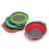 (Red) 2Pcs Set Collapsible Foldable Silicone Drain Colander Fruit Vegetable Strainer Basket 5