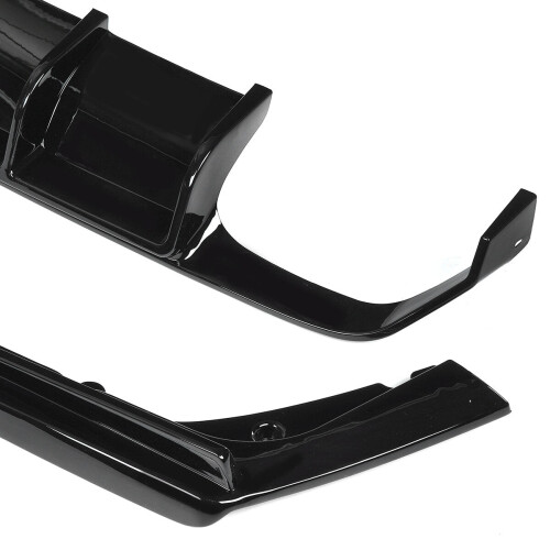 For Glossy Black Rear Bumper Diffuser Spoiler Lip 3Pcs 2