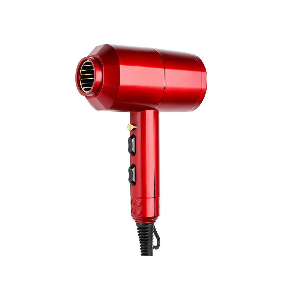 (Wine Red) Professional High Power Electric Hair Dryer Cold Hot Air Thermostatic Use Home Hair Salon Hoter