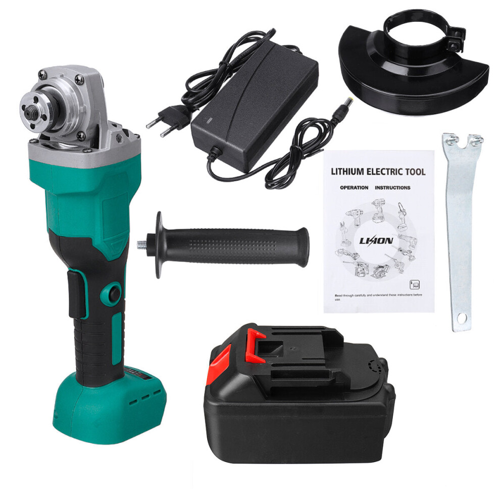 (One Battery, 100mm) 100mm/125mm Brushless Electric Angle Grinder Polishing Grinding Cutting Tool W/ 1/2 Battery For Makita