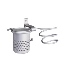 (Sliver) Space Aluminum Hair Dryer Hair Dryer Hair Dryer Bracket Bathroom Shelf Free of Holes