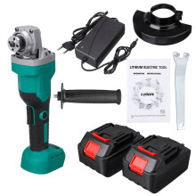 (Two Batteries, 100mm) 100mm/125mm Brushless Electric Angle Grinder Polishing Grinding Cutting Tool W/ 1/2 Battery For Makita