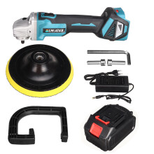 (One Battery EU Plug) 1600W 6 Gears Brushless Electric Polishing Machine Wireless Car Polisher Rechargeable Sanding Tools with/without Battery