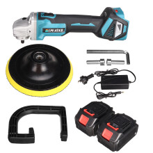 (Two Batteries AU Plug) 1600W 6 Gears Brushless Electric Polishing Machine Wireless Car Polisher Rechargeable Sanding Tools with/without Battery