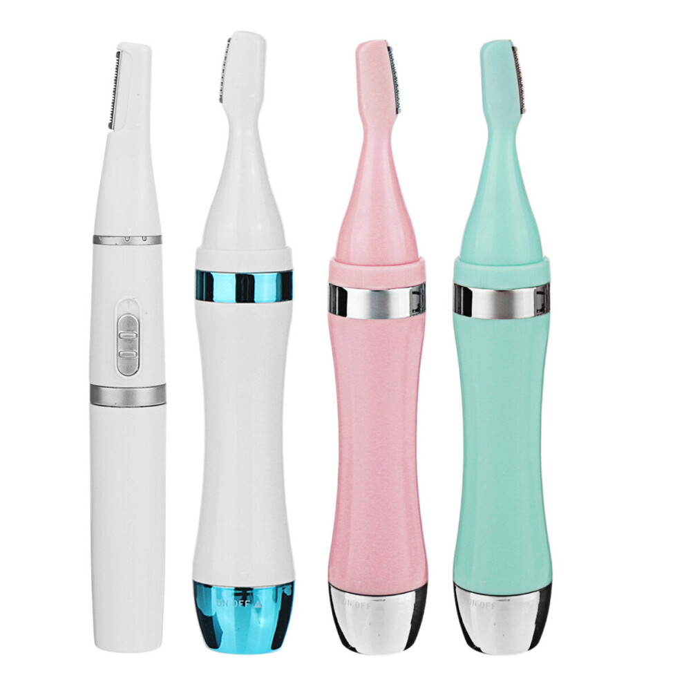 (Pink) 4 in 1 Electric Eyebrow Trimmer Shaving Instrument Massage Import Function