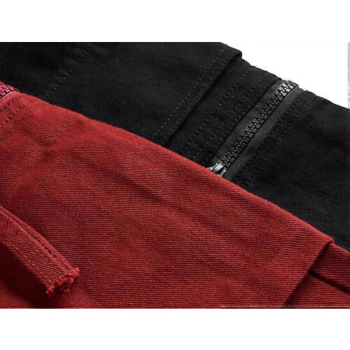 (S,Black)Men's Cargo Pants Cotton Drawstring Elastic Sweatpants 2