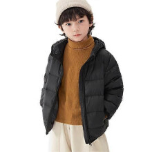 (150cm,Black)Girls and Toddlers' Lightweight Packable Hooded Puffer Jacket