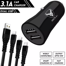 USB Car Charger Cigarette Lighter Dual Socket 3.0 Adapter for iPhone Samsung MI