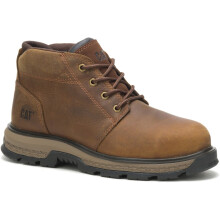 (Brown, 8 (Adults')) Caterpillar Exposition 4.5" Leather Pyramid Safety Boots