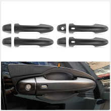 tunez 4 Pieces Keyless Entry Smart Door Handle Guard Cover Trim for Hilux 8th Generation (AN120, AN130, GUN1), Year 2015-Present (Smart keyless)