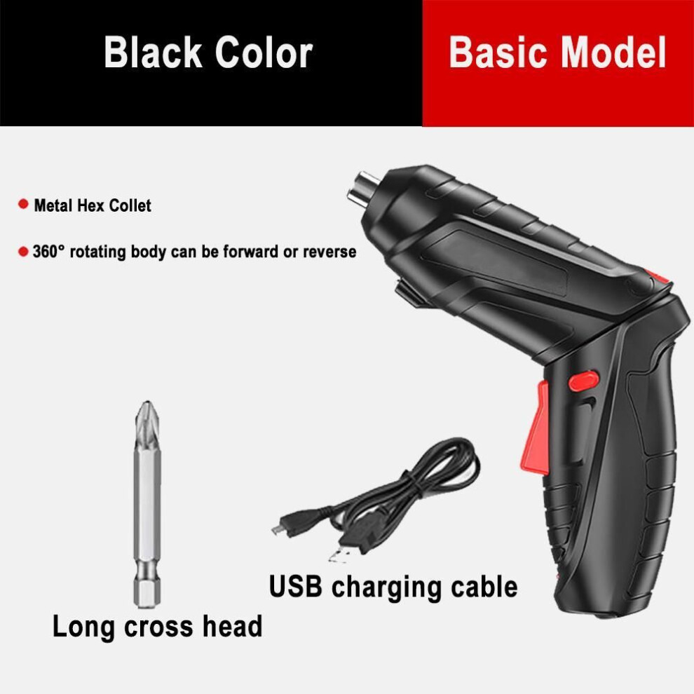 (black, 1set) 3.6v Power Tools Set Household Maintenance Repair 1800mah Lithium Battery Mini Household Electric Drill Cordless Screwdriver