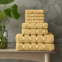 (Ochre ) LUXURY 100% EGYPTIAN COTTON TOWEL 8 Piece Bale Set Towels