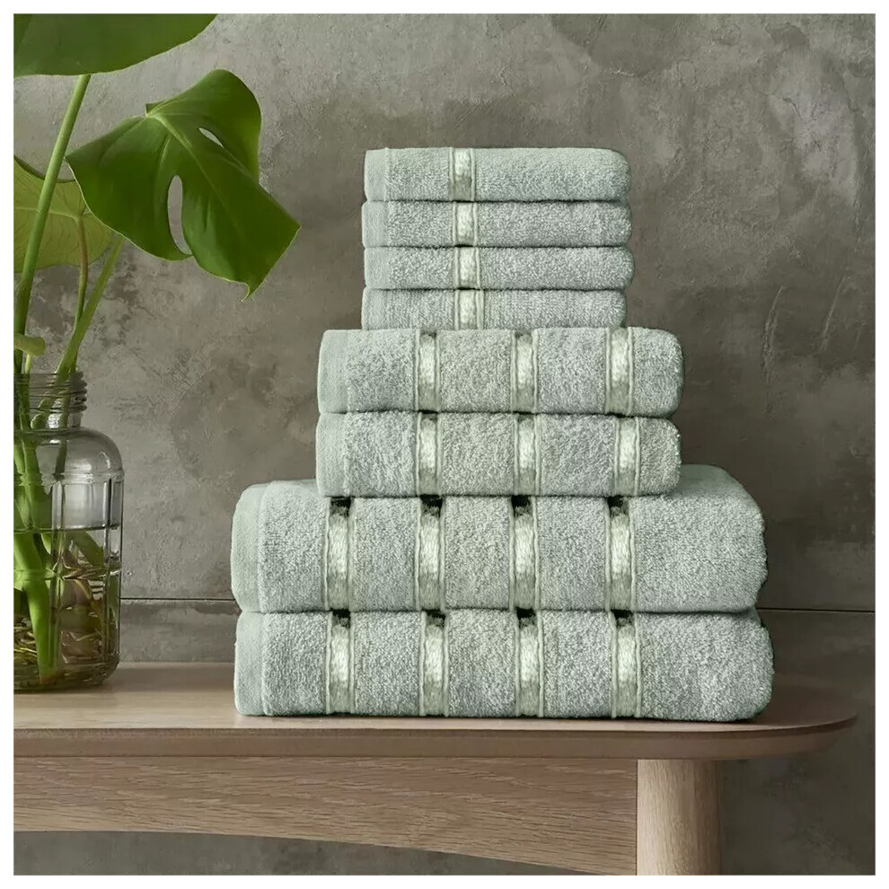 (Duck Egg) LUXURY 100% EGYPTIAN COTTON TOWEL 8 Piece Bale Set Towels