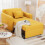 (Yellow) YODOLLA Single Sofa Bed 3-in-1 Sleeper Chair Bed 1