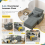 (Grey) YODOLLA Single Sofa Bed 3-in-1 Sleeper Chair Bed 4