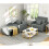 (Grey) YODOLLA Single Sofa Bed 3-in-1 Sleeper Chair Bed 9