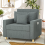 (Grey) YODOLLA Single Sofa Bed 3-in-1 Sleeper Chair Bed 1