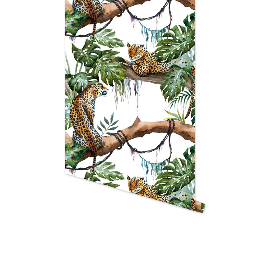 (Rw213) Peel And Stick Tiger Pattern Wallpaper, Self-Adhesive Animals Wall Murals, Use As Wall Paper, Contact Paper Or Shelf Paper 18 X 118 Inch Roll 6915070995443