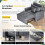 (Grey) YODOLLA Single Sofa Bed 3-in-1 Sleeper Chair Bed 5