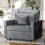 (Grey) YODOLLA Single Sofa Bed 3-in-1 Sleeper Chair Bed 1