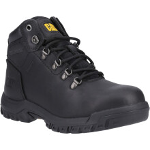 (Black, 7 (Adults')) Caterpillar Mae Leather Women's Black Safety Boots