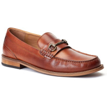 (Brown, 12 (Adults')) Base London Madison Leather Men's Brown Loafers