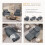 (Grey) YODOLLA Adjustable Sofa Bed Chair Sleep Armchair 5