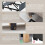 (Grey) YODOLLA Adjustable Sofa Bed Chair Sleep Armchair 6
