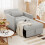 (Light Grey) YODOLLA Adjustable Sofa Bed Chair Sleep Armchair 1