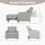 (Light Grey) YODOLLA Adjustable Sofa Bed Chair Sleep Armchair 4