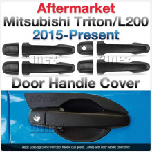 tunez Door Handle Protection Cover Trim Compatible with L200 Triton Barbarian X Warrior Challenger 4 Life GLX GLX + GLS Pass Truck 2015-20...